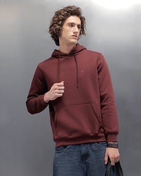 wrogn Men Slim Fit hoodie with Kangaroo Pocket-picture-14