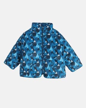 mini klub Boys Geometric Print Zip-Front Jacket-picture-33