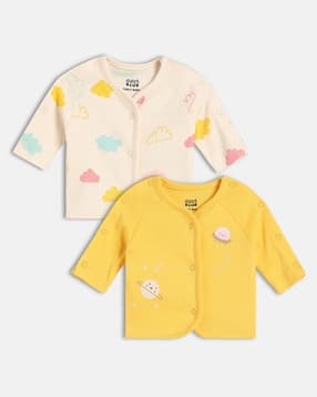 mini klub Girls Pack of 2 Printed Regular Fit Vests-picture-22