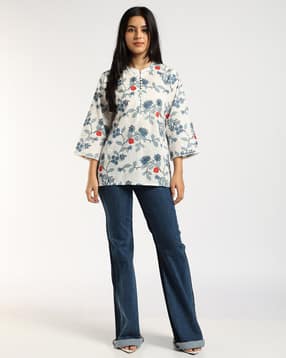 svrnaa by azorte Floral All-Over Print Tunic-picture-35