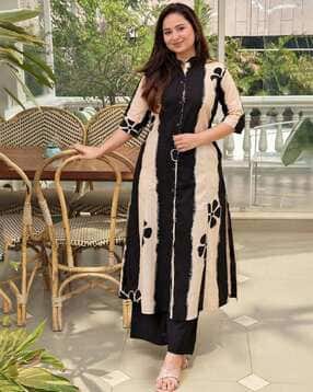 texstile Women Floral Print Flared Kurta Set-picture-33