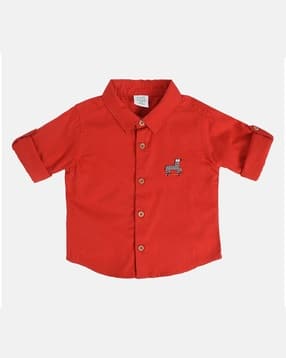 mini klub Boys Embroidered Regular Fit Shirt-picture-52