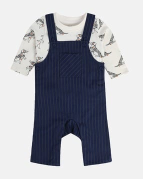mini klub Boys Striped Dungaree with T-Shirt-picture-19