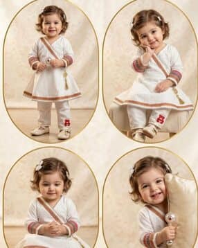 new gen Girls Cotton Anarkali Kurta Set-picture-34