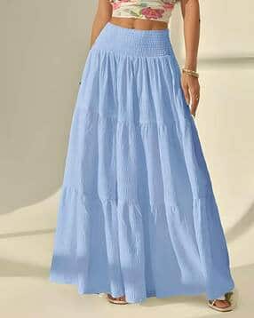 zwerlon x ag Women Maxi Flared Skirt-picture-35
