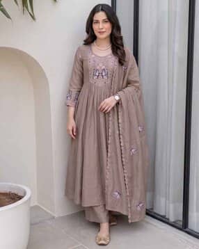 nyrika Women Embroidered A-Line Kurta & Pant Set-picture-41