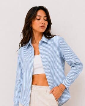 Women Striped Tailored Fit Shirt-image-2
