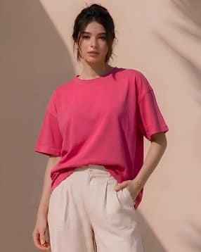 smartees Women Oversized Fit Cotton T-Shirt-picture-14