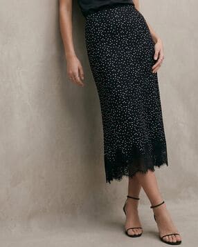 outzidr global Women Polka-Dot A-Line Skirt-picture-23