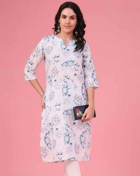 Women Printed Straight Kurta -image-23