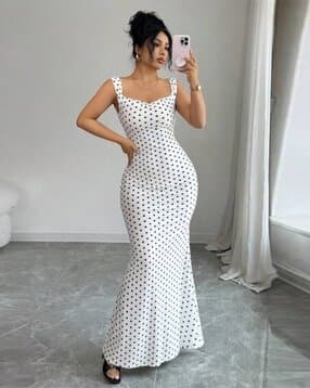 Women Polka-Dot Bodycon Dress-image-42