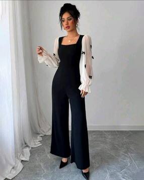 ki studio Women Square-Neck Jumpsuit with Bow Accents-picture-28