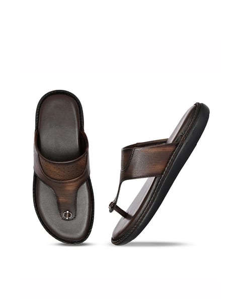 Buda Jeans Co Men's Brown Thong-Strap Flip-Flops - Image 5