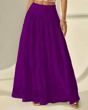 zwerlon x ag Women Maxi Flared Skirt-picture-31
