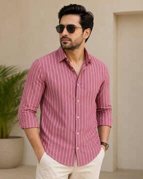 buda jeans co Men Striped Regular Fit Shirt-picture-37