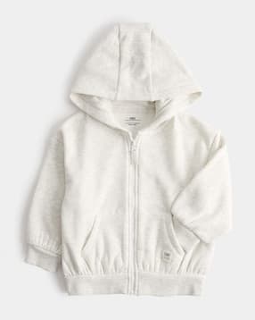 Regular Fit Plain Zip-Front Hoodie-image-9
