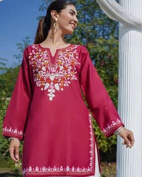varni vesh Women Embroidered Straight Tunic-picture-35
