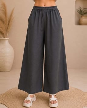 indie picks Women Wide-Leg Palazzos with Insert Pockets-picture-21
