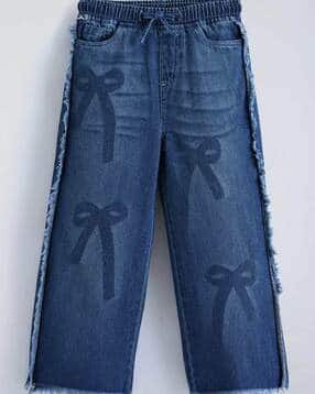hopscotch Girls Lightly Washed Relaxed Jeans-picture-34