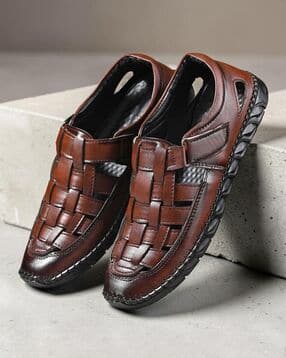 buda jeans co Men Round-Toe Velcro Fastening Fisherman Sandals-picture-23