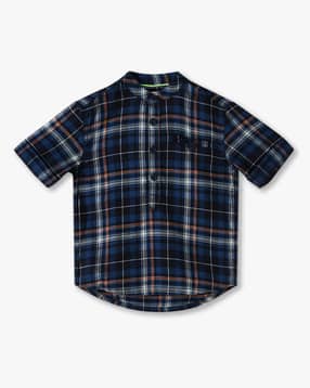 point cove Boys Checked Relaxed Fit Shirt with Welt Pocket-picture-29