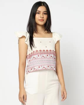 yousta Women Floral Print Regular Fit Top-picture-31