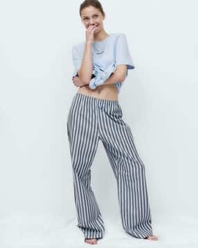 marks & spencer Women Striped T-Shirt & Pyjamas Set-picture-20