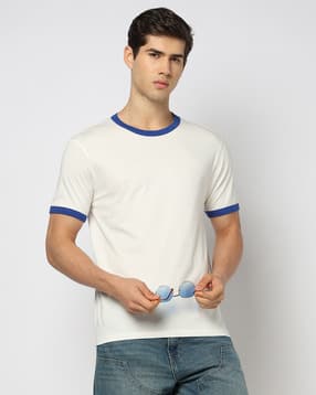 yousta Men Ringer Regular Fit Crew-Neck T-Shirt-picture-27