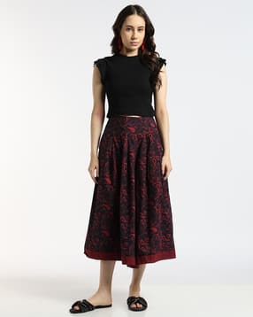 svrnaa by azorte Handblock Printed Culottes-picture-35