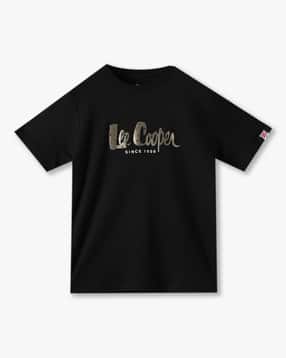 lee cooper Boys Brand Print Relaxed Fit Round-Neck T-Shirt-picture-21