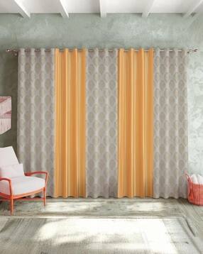 yukany Pack of 5 Floral Print Door Curtain with Eyelets Header - 121.92 cm x 274.32 cm-picture-42