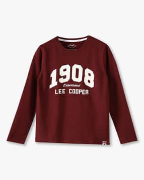 lee cooper Boys Typographic Print Round-Neck T-Shirt-picture-51