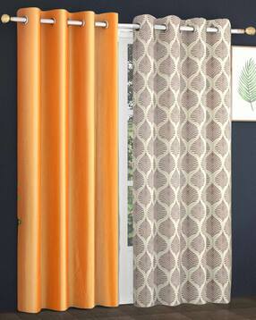 Pack of 2 Printed Door Curtain Eyelets Header  - 121.92 cm x 213.36 cm-image-35