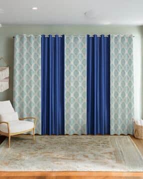 Pack of 5 Geometric Printed Window Curtain Eyelets Header  - 121.92 cm x 152.4 cm-image-6