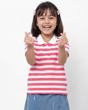 allen solly Girls Embroidered Regular Fit Polo T-Shirt-picture-14