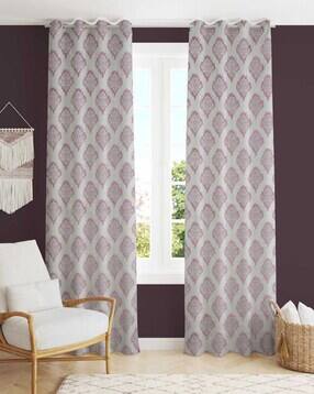 Pack of 2 Geometric Print Window Curtain Eyelets Header  - 121.92 cm x 182.88 cm-image-48