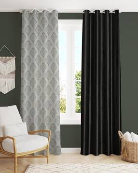 yukany Pack of 2 Printed Door Curtain with Eyelets Header - 121.92 cm x 243.84 cm-picture-30