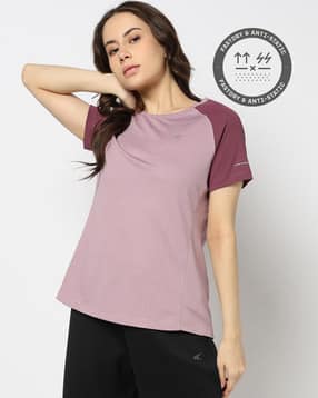 performax Women Colourblock Regular Fit Round-Neck T-Shirt-picture-14