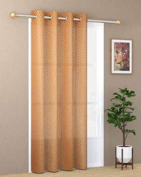 Geometric Printed Window Curtain with Eyelets Header - 121.92 cm x 152.4 cm-image-15