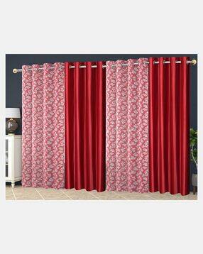 yukany Pack of 4 Floral Print Door Curtain - 121.92 cm x 274.32 cm-picture-38