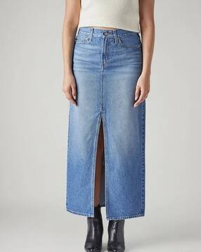 Women Straight Skirt with Insert Pockets-image-5
