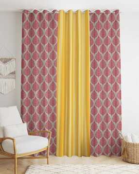 Pack of 3 Leaf Print Window Curtain - 121.92 cm x 152.4 cm-image-28