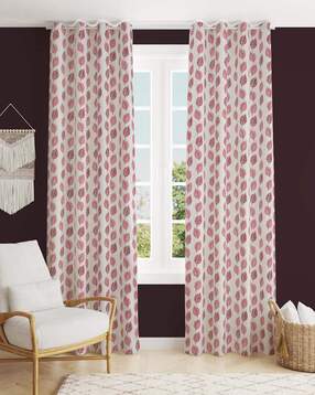 yukany Pack of 2 Leaf Print Door Curtain - 121.92 cm x 274.32 cm-picture-24
