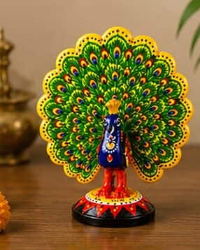 aawiclo home Handcrafted Peacock Decorative Showpiece Set of 1-picture-2