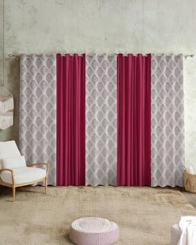 Pack of 5 Geometric Printed Door Curtain Eyelets Header  - 121.92 cm x 243.84 cm-image-14