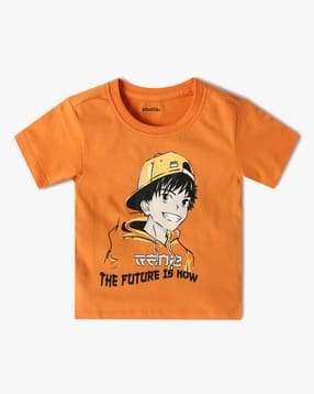 yousta Boys Graphic Print Regular Fit Round-Neck T-Shirt-picture-40