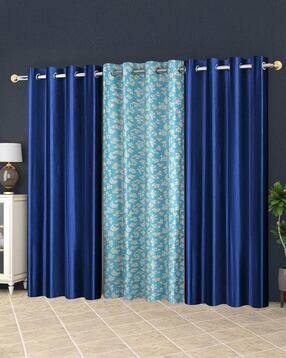yukany Pack of 3 Floral Print Door Curtain - 121.92 cm x 274.32 cm-picture-7
