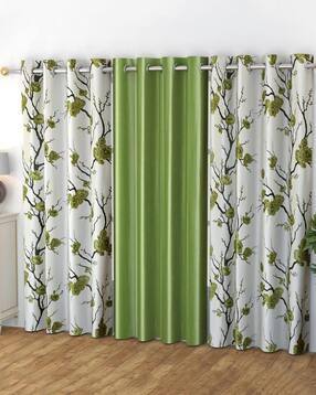 yukany Set of 3 Floral Print Door Curtains with Eyelets-picture-15