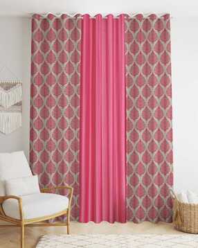 Pack of 3 Printed Door Curtain with Eyelets Header - 121.92 cm x 274.32 cm-image-42