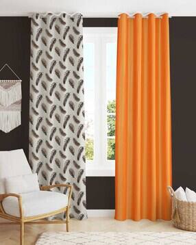 yukany Pack of 2 Printed Door Curtain Eyelets Header  - 121.92 cm x 213.36 cm-picture-38